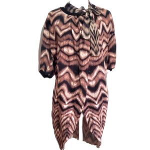 Karen Millen England Zigzag Patterned Open Front Cardigan 
Size 3